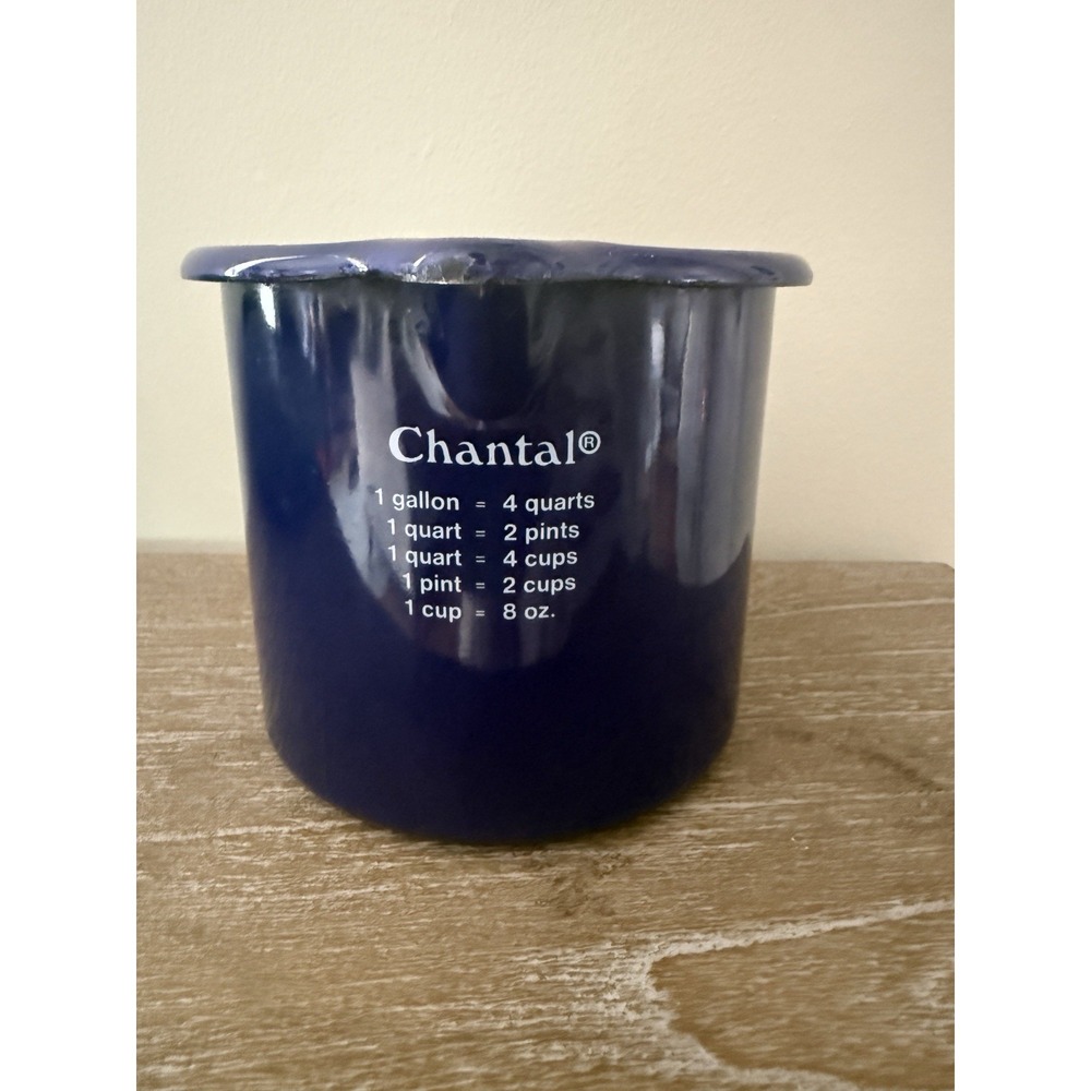Chantal Dark Blue Enamel 4 Cup 1 Liter Measuring Cup Made In Austria